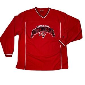 VINTAGE Tampa Bay‎ Buccaneers Sweatshirt Mens XL Red  V Neck NFL Football